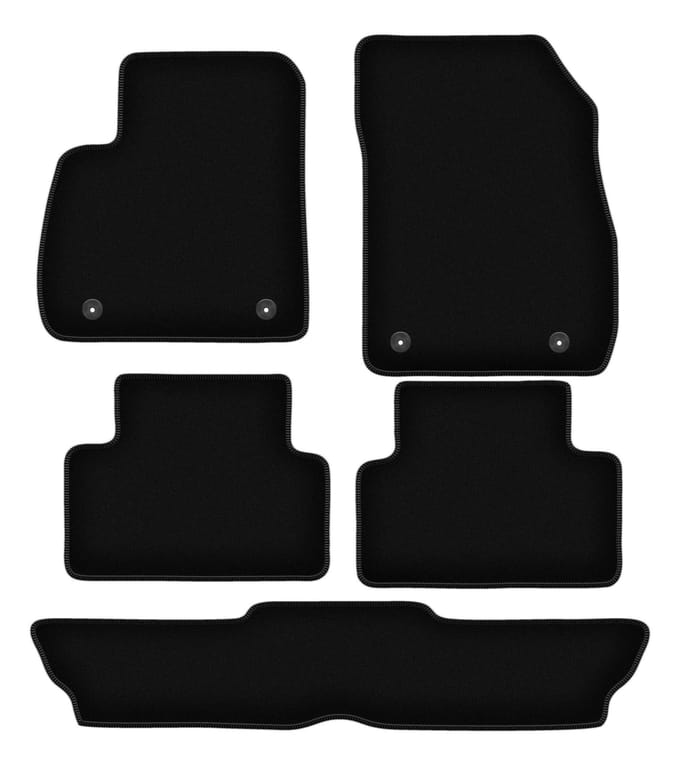 BASIC zwarte veloursmatten voor: Opel Zafira C 7-zits (2012-2019)