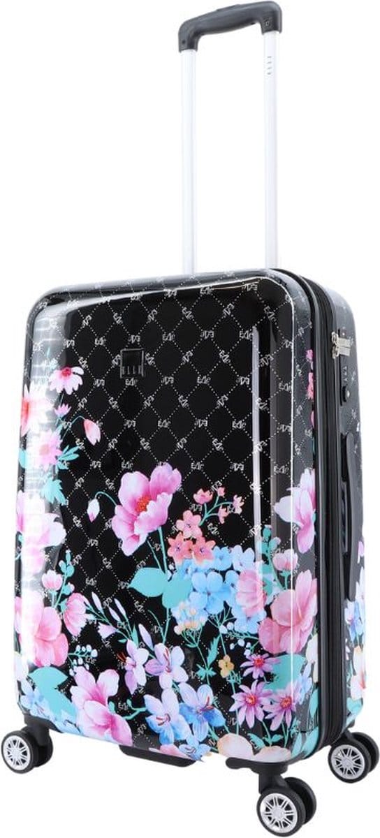 ELLE Bouquet Harde Reiskoffer 65 cm - Medium - Zwart - Zwart / Medium