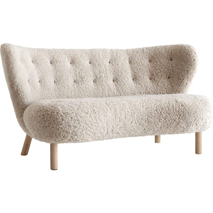 &Tradition Little Petra VB2 Sofa - sheepskin moonlight - oiled oak
