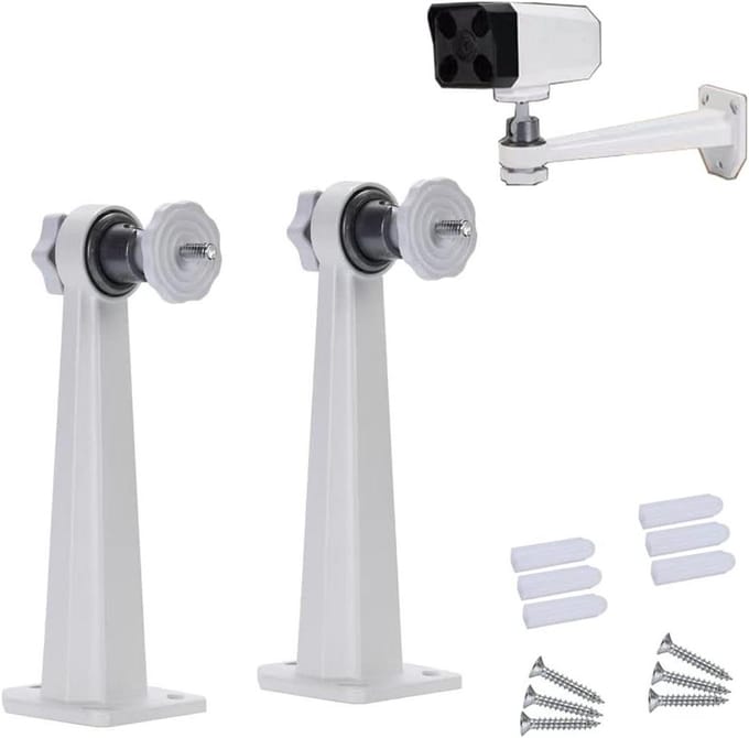 Camera Beugel - Muursteun - Beveiliging Monteren - Volledig Aluminium - 2-pack - Wit