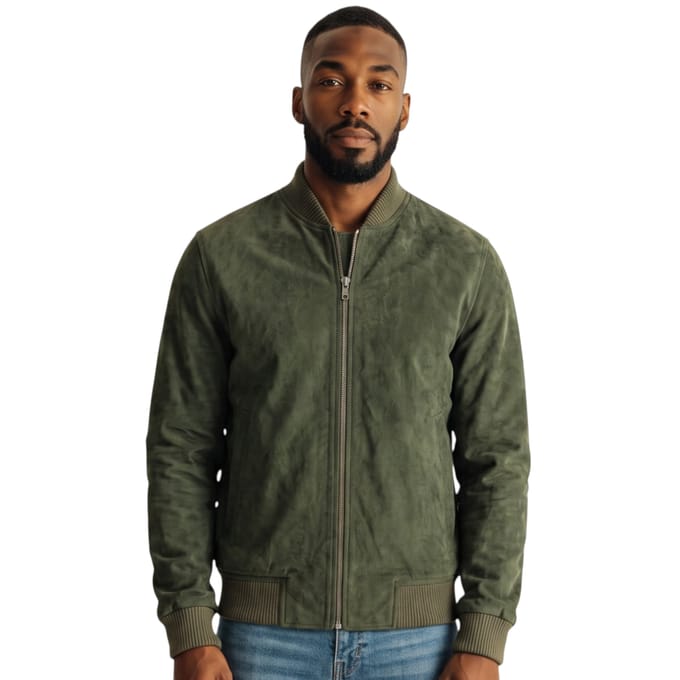 Mannen Green Goat Suede MA-1 Bomberjack-Antalya