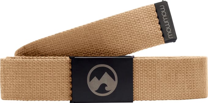 MowMow riem - Canvas - Aluminium gesp - 125 cm - Heren - Dames - Bruin