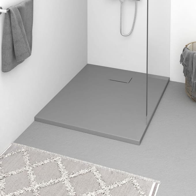 vidaXL - Douchebak - 100x80 - cm - SMC - grijs
