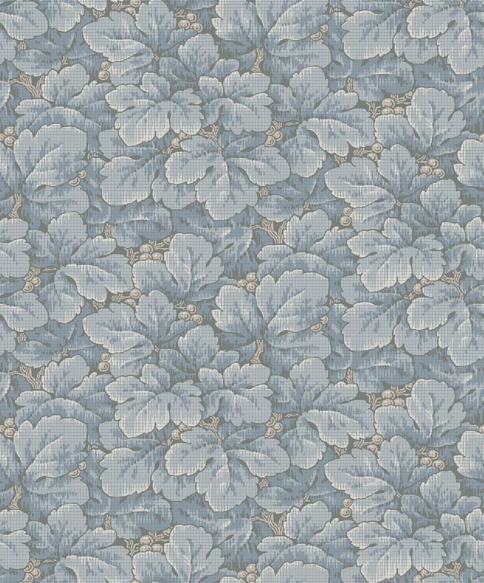 Boråstapeter Vliesbehang 4545 - Anno - Botanisch Blauw - 53cm x 10.05m