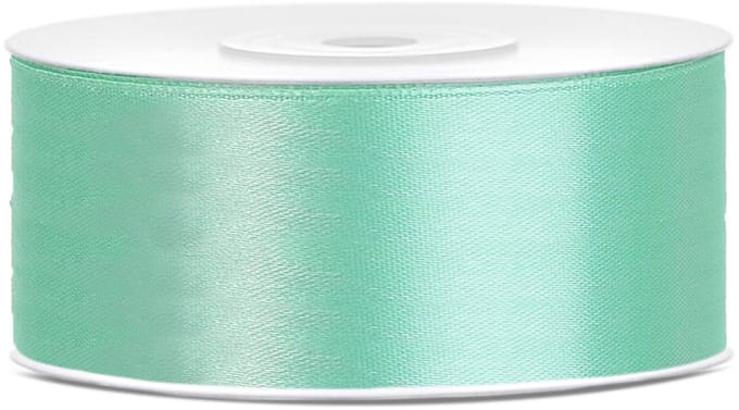 PartyDeco - Satijn lint mint 25 mm /rol 25 m