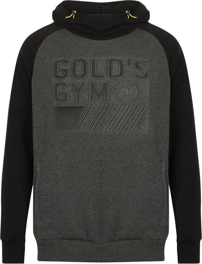 Pullover Embossed Hoodie zwart/grijs - m