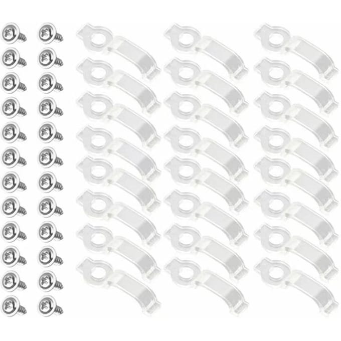 100 stuks Montagebeugels Clips voor 3528/5050 LED Strip Licht wit