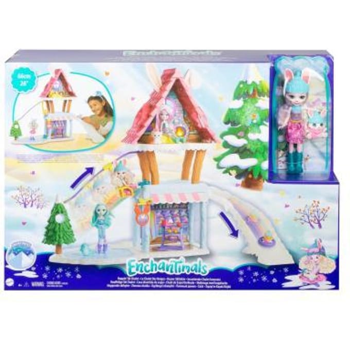 Enchantimals Ski Chalet speelset met pop diertj Speelpoppen