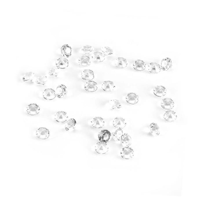 1000 stuks/zak 6 mm heldere acryl kralen vaasvuller bruiloft feestdecoratie DIY ornament accessoires white