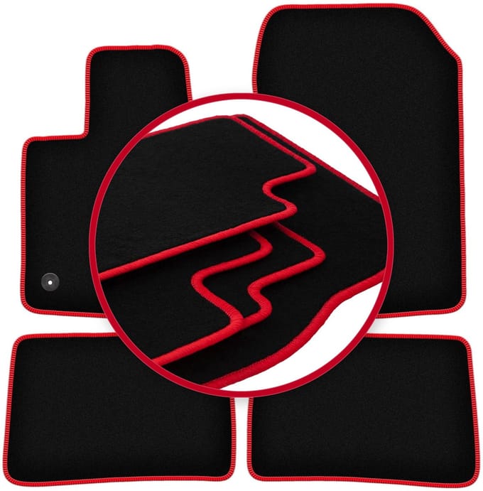CARLUX-RED automatten voor: Renault Twingo II hatchback (2007-2014)