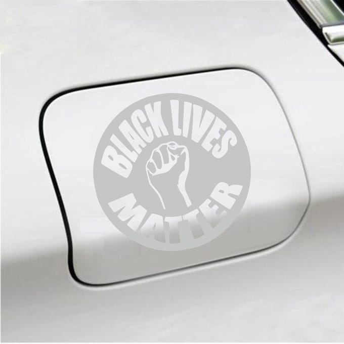 Bumpersticker - Black Lives Matter - 15 X 15 - Licht Grijs