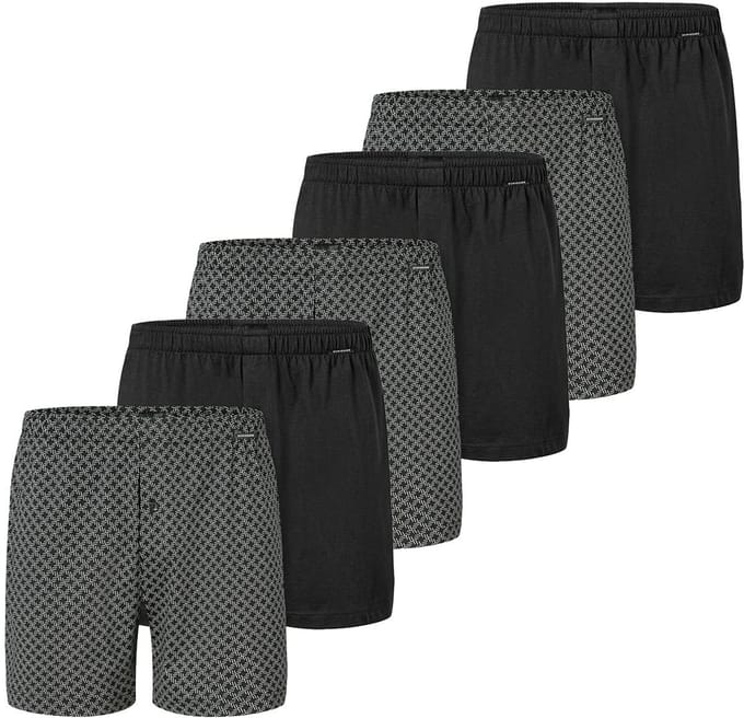 Schiesser Heren boxershort 6 pack Singel-Jersey