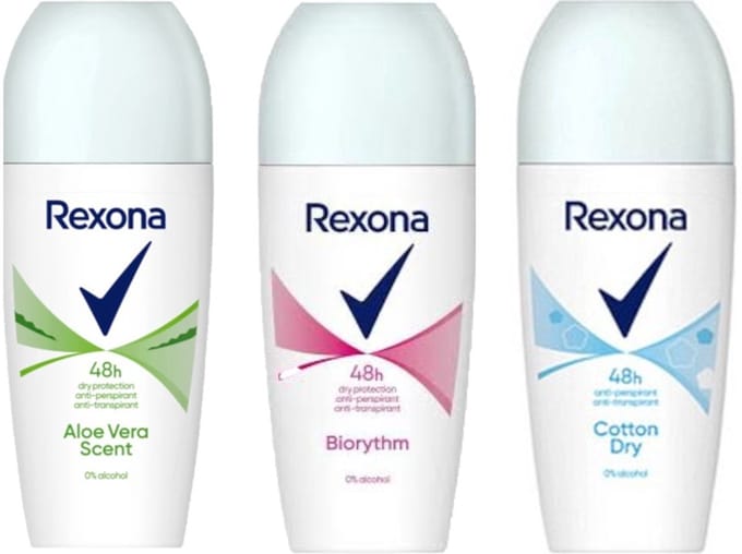 Rexona Deo Roller - SET - Aloe Vera / Cotton Dry / Biorytm