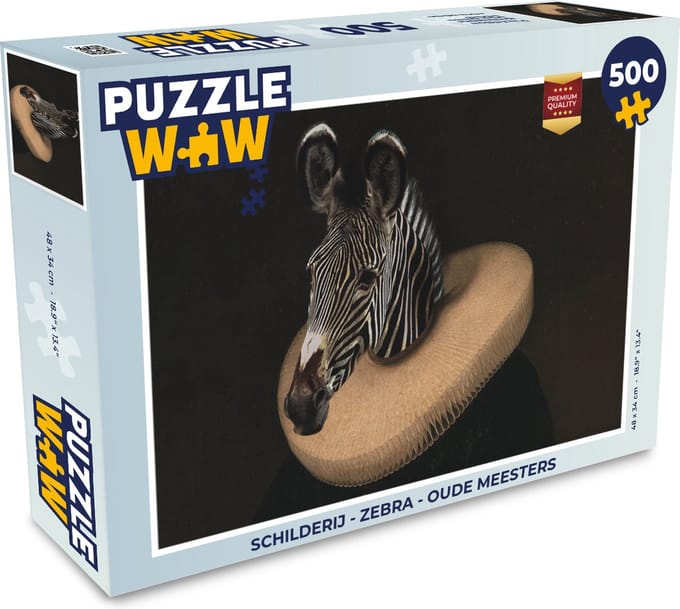 Puzzel Schilderij - Zebra - Oude meesters - Legpuzzel - Puzzel 500 stukjes