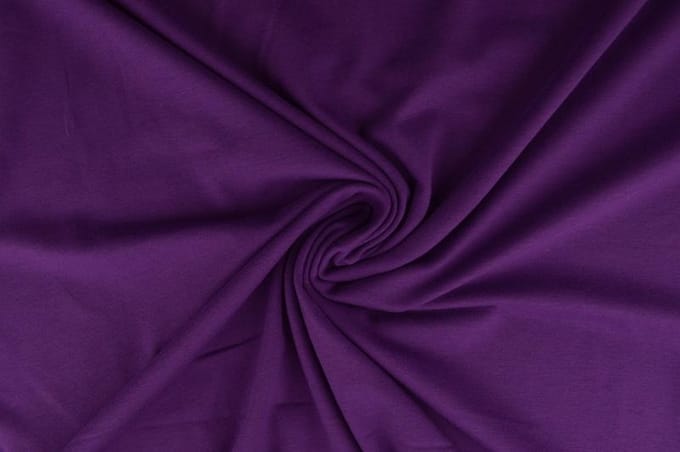 Katoen tricot stof - Paars - 10 meter