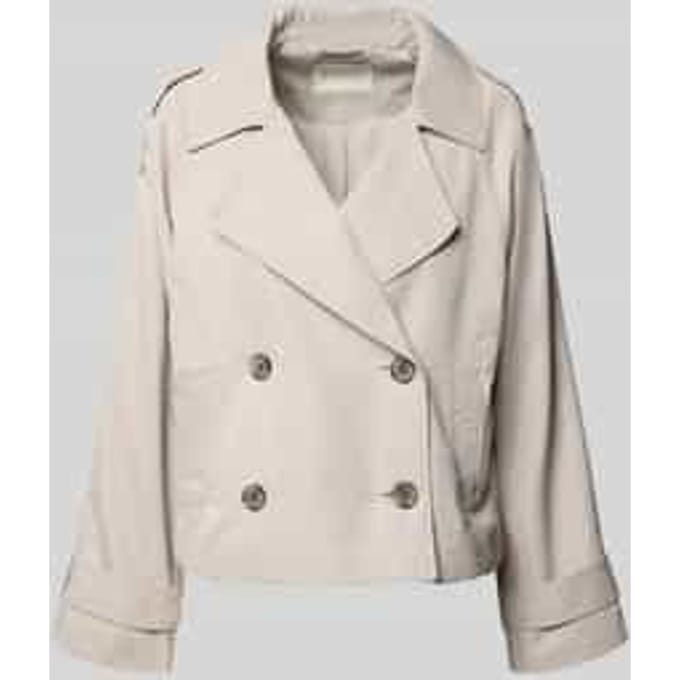 regular fit trenchcoat met schouderriempjes