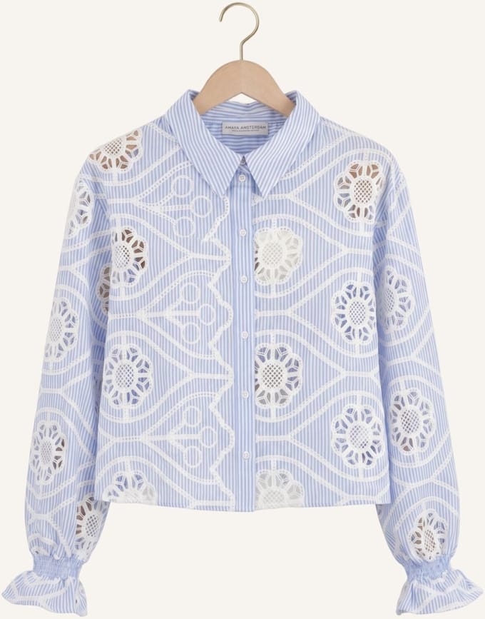 Amaya Amsterdam Tara Blouse Blouses Dames - Lichtblauw - Maat M