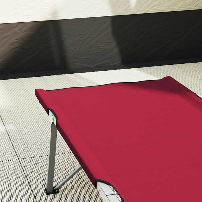 vidaXL - Opvouwbaar - Campingbed - 2 - st - Rood - 194 - x - 62,5 - x - 42,5 - cm