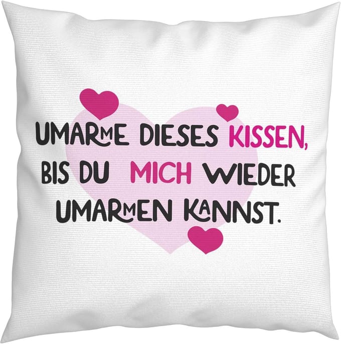 Liefdeskussen 40x40cm - Troostkussen met Liefdevolle Teksten voor Partners