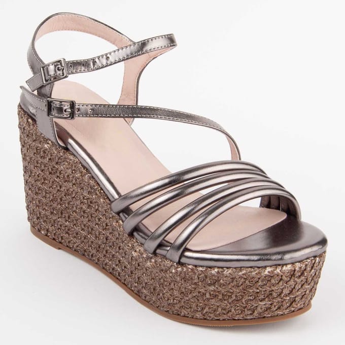 Montevita Sandalen Met Een Sleehak Salia10 Grijs