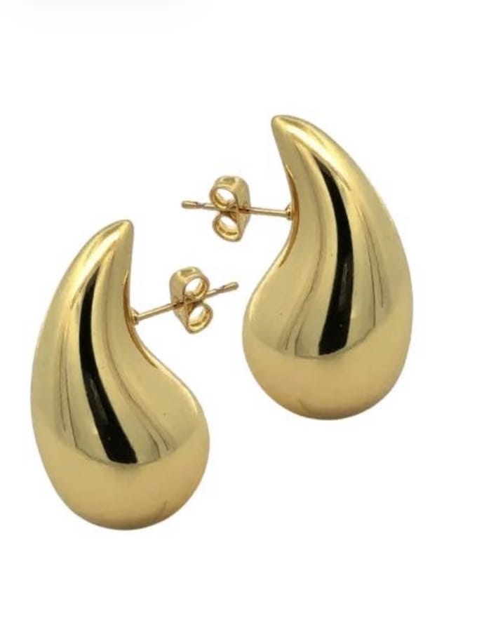 Oorsteker mini druppel/12x18/goldplated/Bling-it