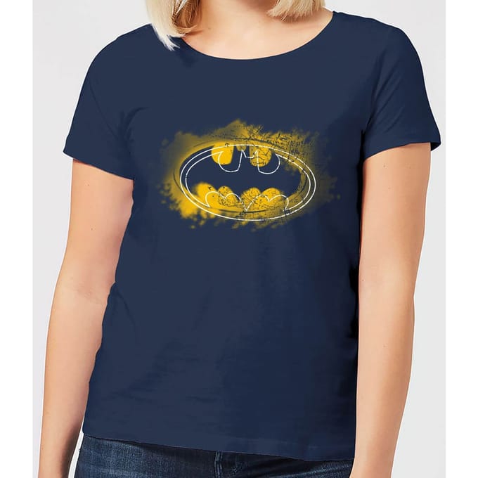 DC Comics Batman Spray Logo Dames T-shirt - Navy - L