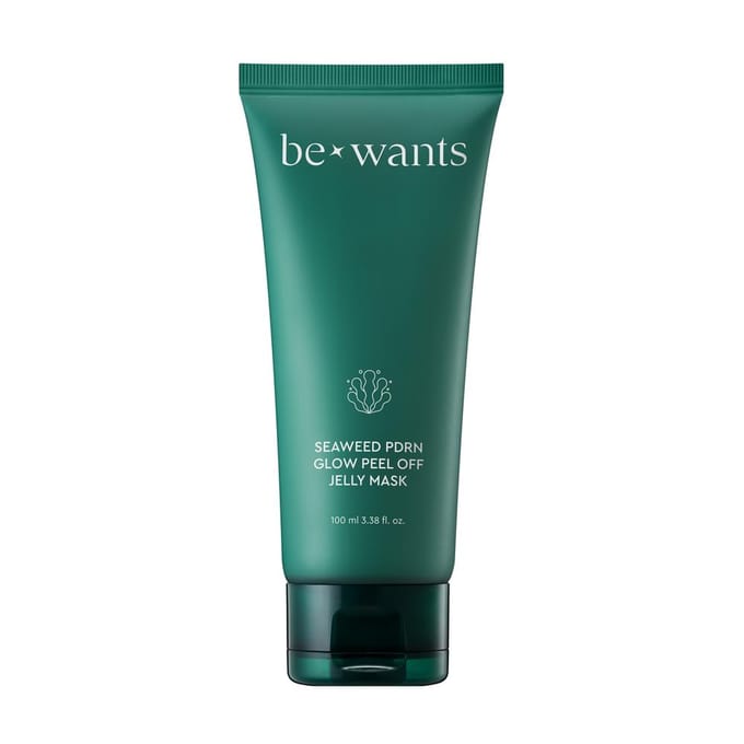 BEWANTS Zeewier PDRN Glow Peel-Off Pack Jelly Mask Set (100 ml + Hoofdband + Spatel) blue