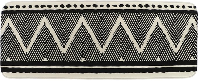 Tendance Badmat Tribal Lodge - grijs - antislip - microfiber - extra lang - 45 x 120 cm