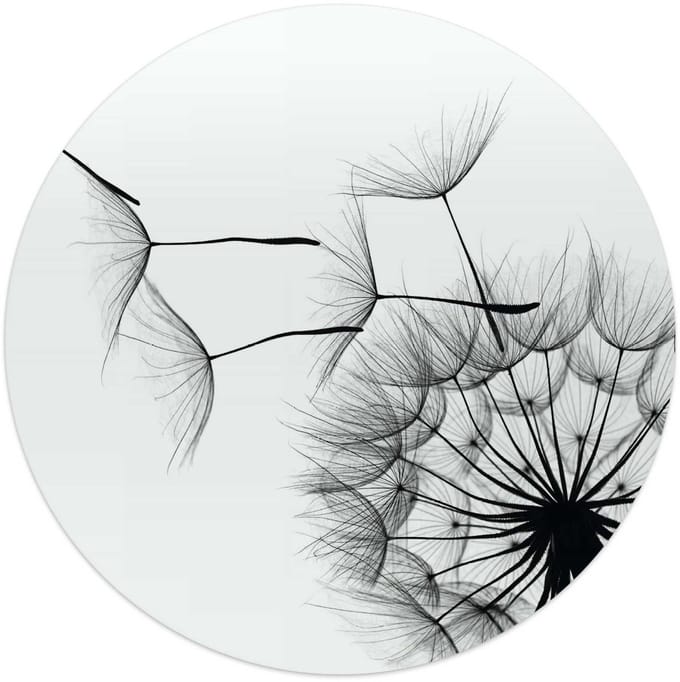 Glasschilderij Paardenbloem - Ø 50 - Glas - REINDERS
