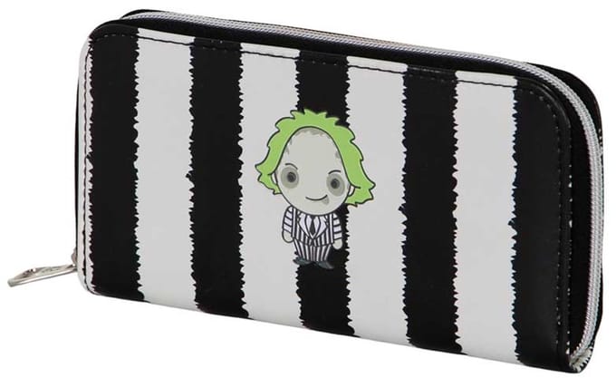 Karactermania - Beetlejuice Strepen - Pasjeshouder - Portemonnee met rits - Portefeuille - Wit