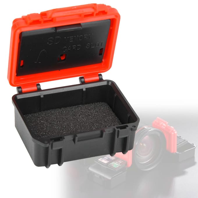ABS Camera Batterij CD Geheugenkaart Stofdichte Opbergdoos Case voor P‑E6 black