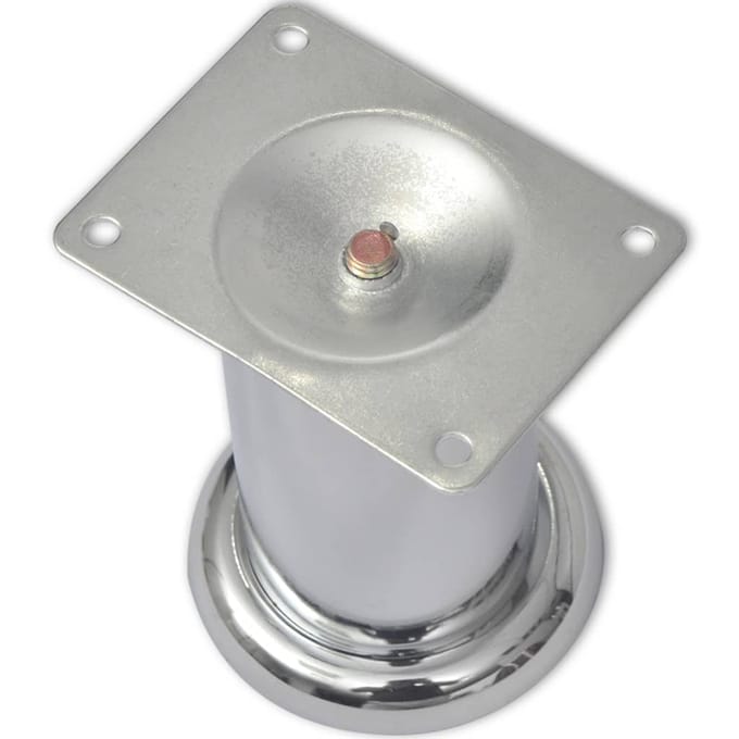 vidaXL - Bankpoten - 8 - st - rond - 60 - mm - chroomkleurig
