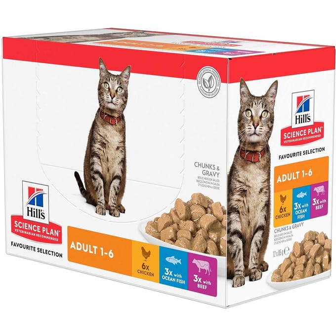 Hill's Science Plan Kattenvoer Adult Multipack Classic Selection 12 x 85 gr