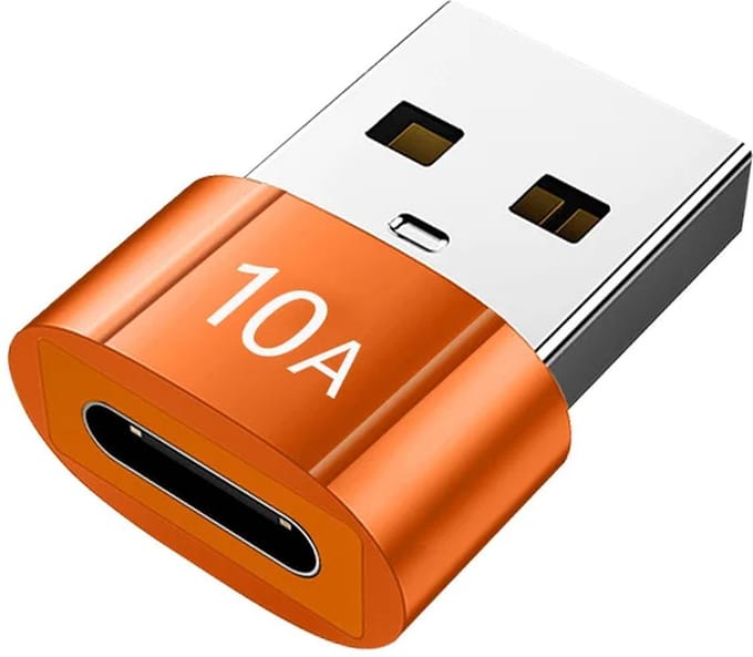 DrPhone SwiftLink USB 3.0 naar USB-C Adapter – 10A Snelladen – 10Gbps Dataoverdracht – Type-C Converter – Oranje