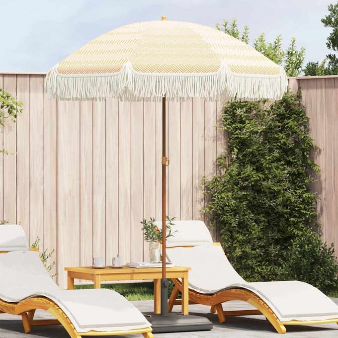 vidaXL - Strandparasol - 160 - x - 160 - x - 196 - cm - Polyester - en - Staal - Rond