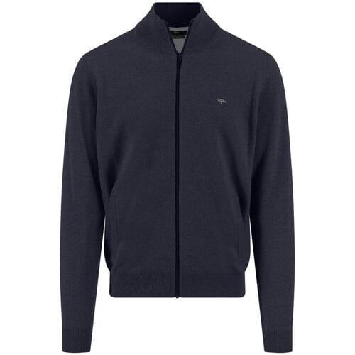 Fynch-Hatton Vest Cardigan Zip Lambswool Navy / male