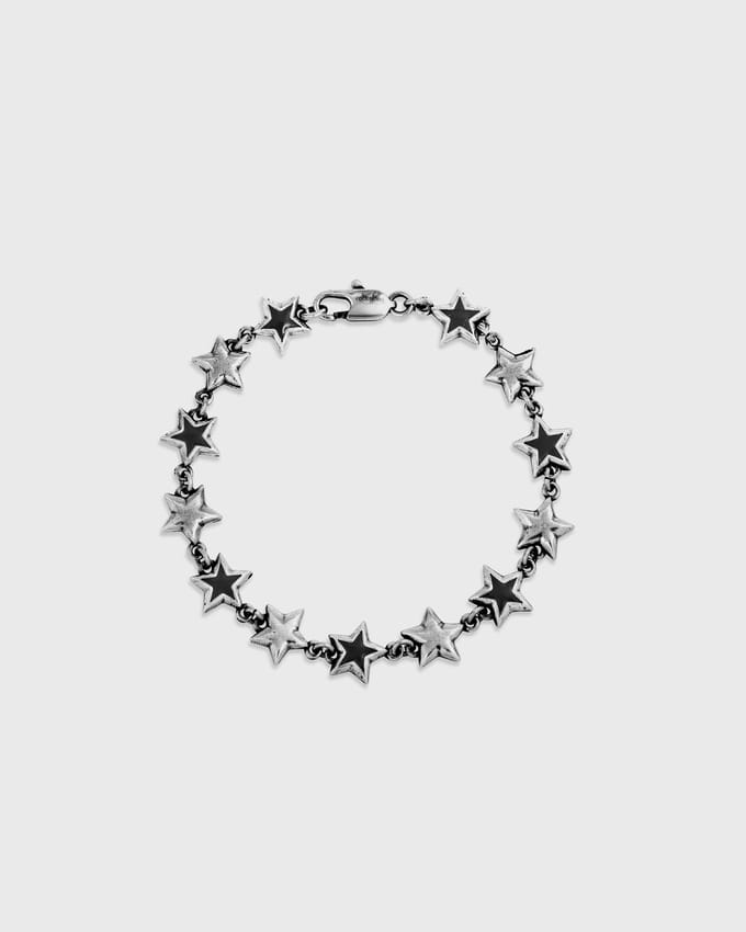 Black Enameled Stars Bracelet