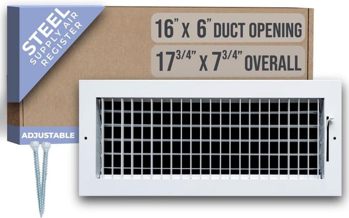Verstelbaar Luchtventilatierooster Wit - Ventilatie Rooster voor Wand en Plafond