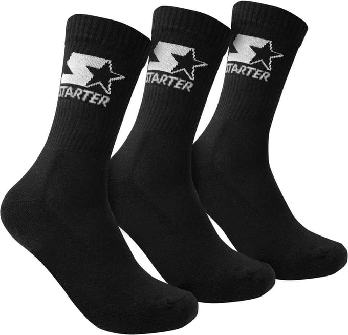 Starter - 3-Pack Crew Socks - 3-Pack Sokken - 27 - 30 - Zwart