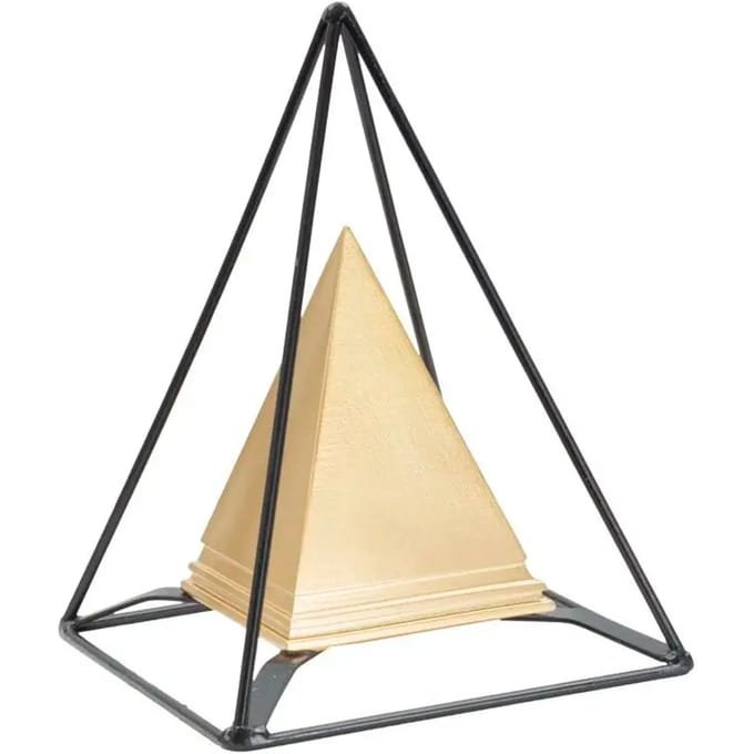 Decoratief piramideobject van ijzer Mauro Ferretti