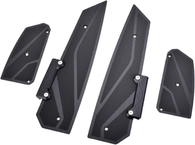 Motorfiets Voetsteunen - Treeplank Stap - Comfortabel Rijden - Antislip Ontwerp - 50 Gram - Zwart