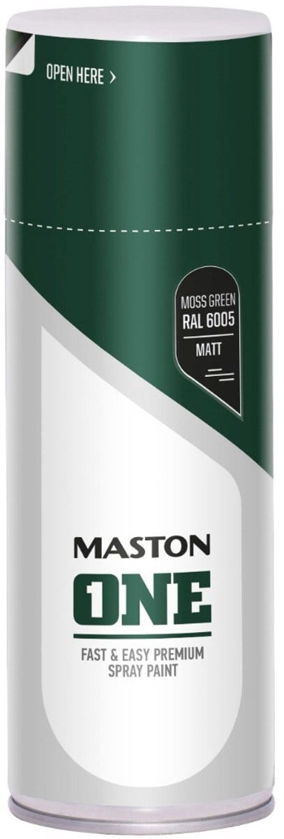 Maston ONE - spuitverf - mat - mosgroen (RAL 6005) - 400 ml - spuitbus verf