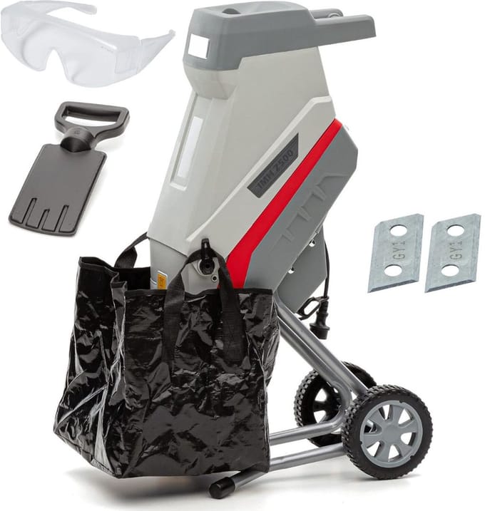 Nexvo® Hakselaar Versnipperaar – Hakselaar Electrisch - Shredder - Grijs - 46cm x 37cm x 91cm