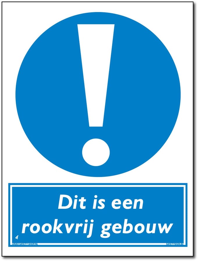Rookvrij gebouw bord - Forex - 30 x 40 cm