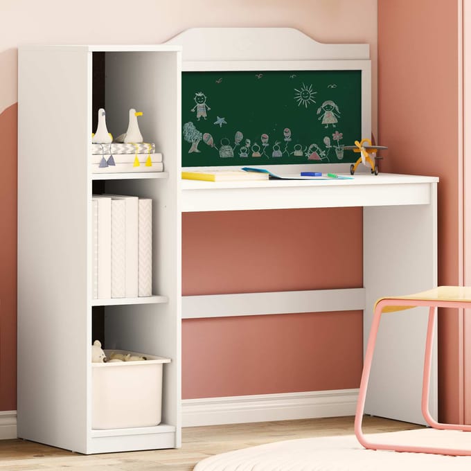 vidaXL - Creatieve - opslag - voor - kinderen - ROROS - Wit - Bewerkt - hout