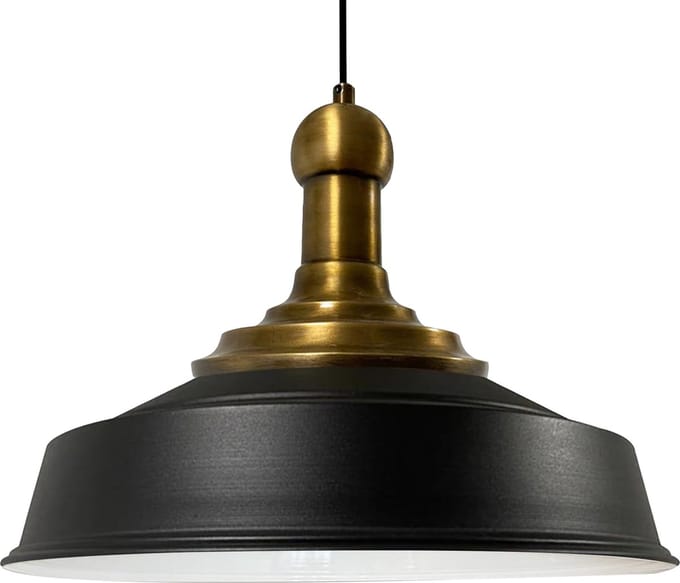 Bamyum Hanglamp Industrieel Metaal, Zwart Vintage Lamp