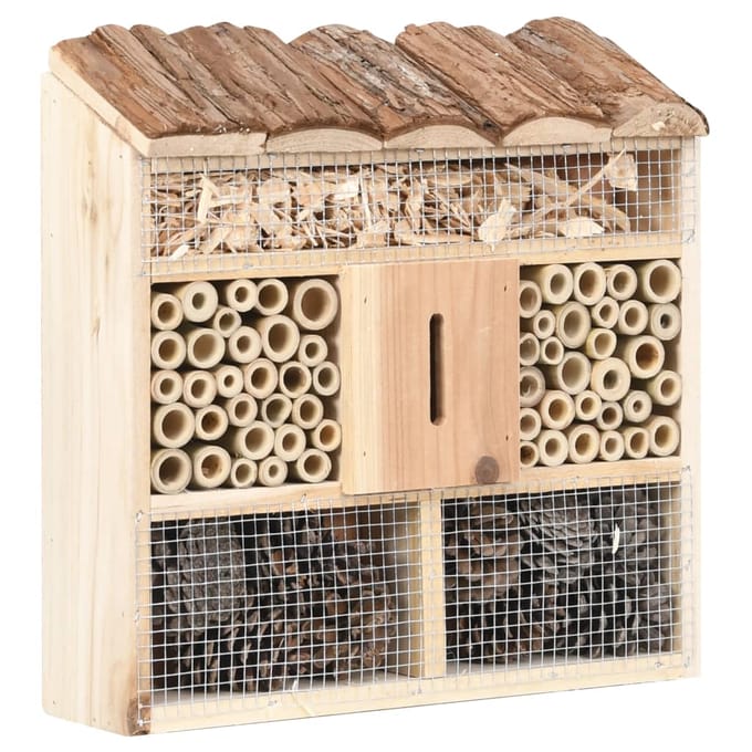vidaXL - Insectenhotel - 30x10x30 - cm - vurenhout