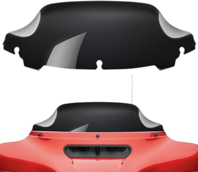 Dark Tint 7 inch Wave Windscherm voor Harley