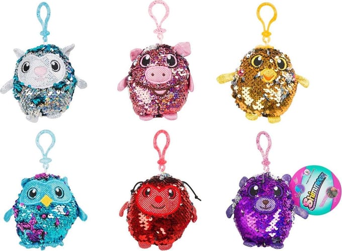 Shimmeez Knuffel Sleutelhanger 10 cm Assorti