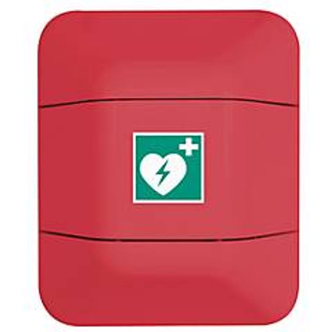 AED-kast, B 434 x D 225 x H 528 mm, rood